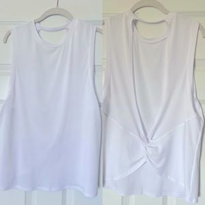 White Fabletics Tank